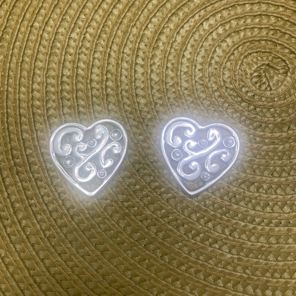 Brighton Silver Heart Charms for Earrings or Necklaces